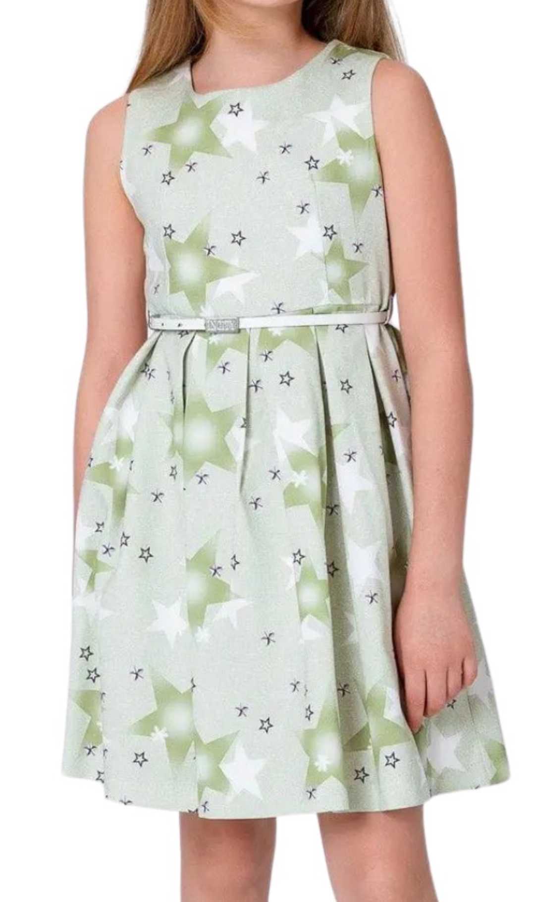 InCity Girls Toddler Tween 1-14 Years Sleeveless Printed Star Dress with Belt Detail InCity Boys & Girls
