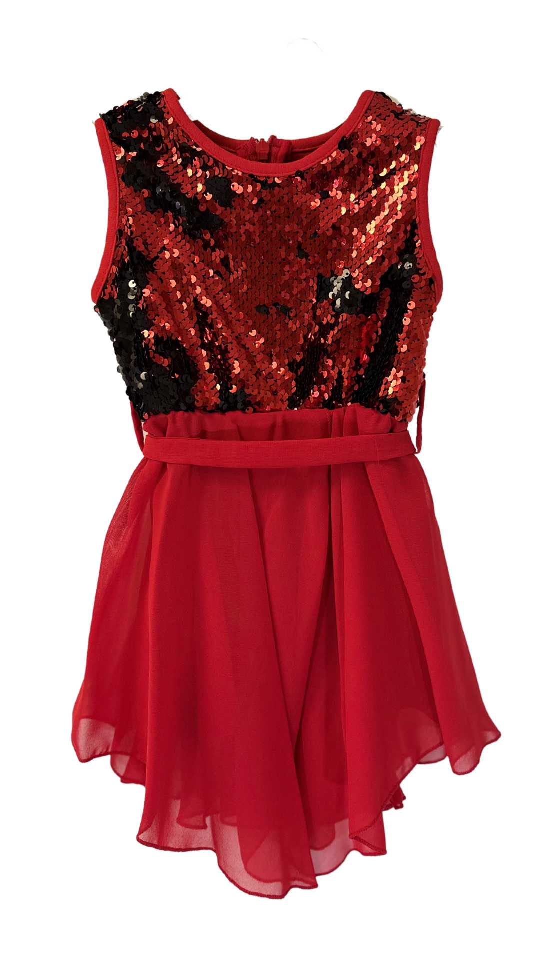 InCity Girls Tween 1-6 Years Toddler Red Sleeveless Sequin Fashion Christmas Holiday Dress InCity Boys Girls