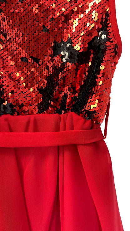 InCity Girls Tween 1-6 Years Toddler Red Sleeveless Sequin Fashion Christmas Holiday Dress InCity Boys Girls