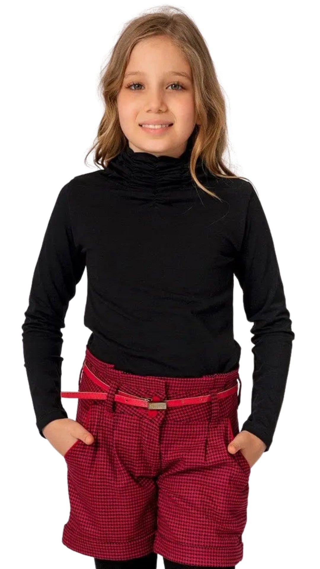 InCity Girls Tween 7-14 Regular Fit Black Turtle Neck Casual Long Sleeve Comfy Mexx T-shirt InCity Boys & Girls