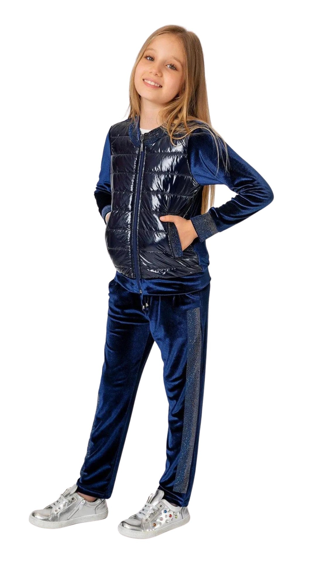 InCity Girls Tween 7-14 Years Black Purple Mid-Rise Comfy Fulham Fashion Active Track Bottom InCity Boys Girls