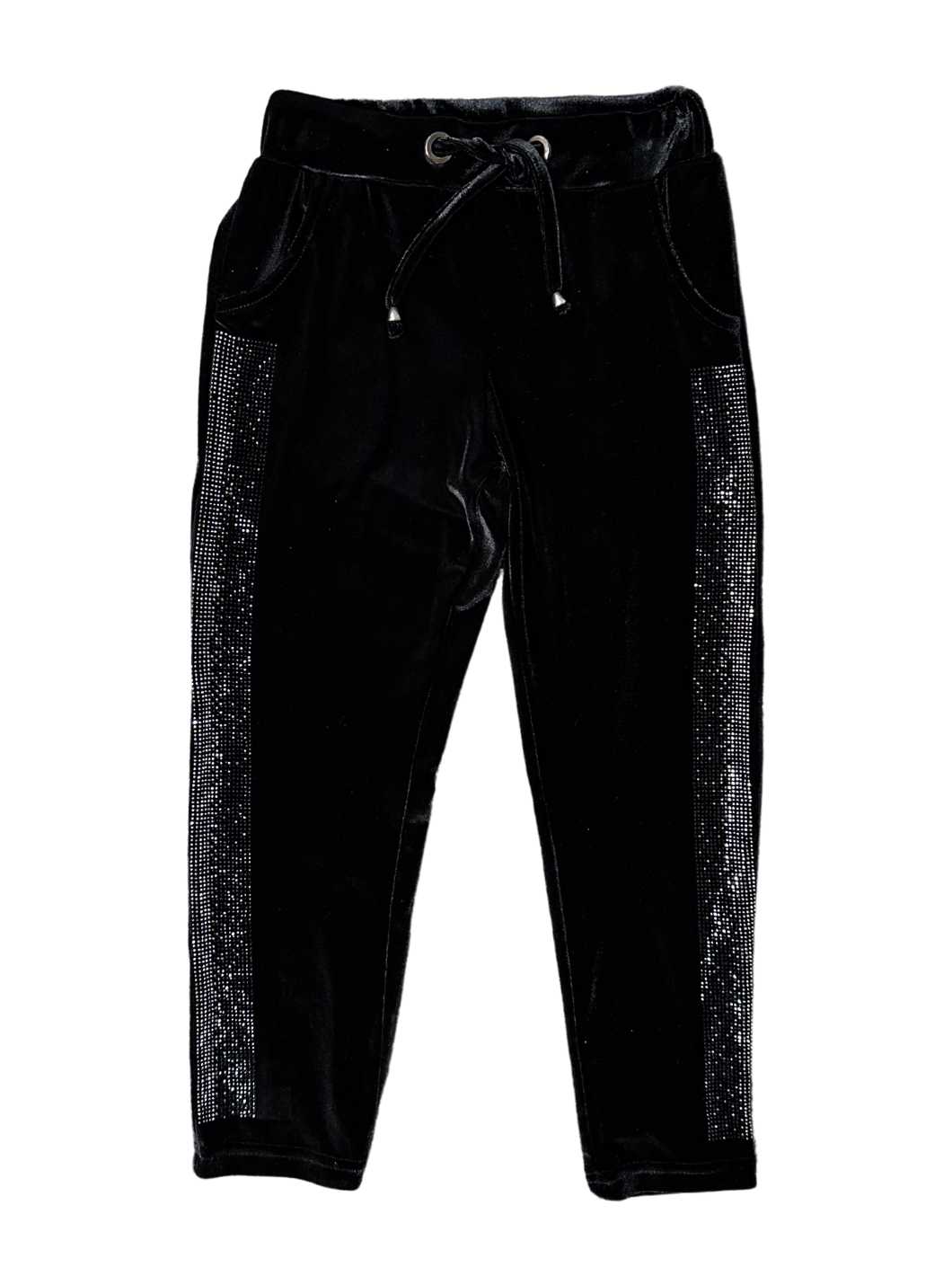 InCity Girls Tween 7-14 Years Black Purple Mid-Rise Comfy Fulham Fashion Active Track Bottom InCity Boys Girls