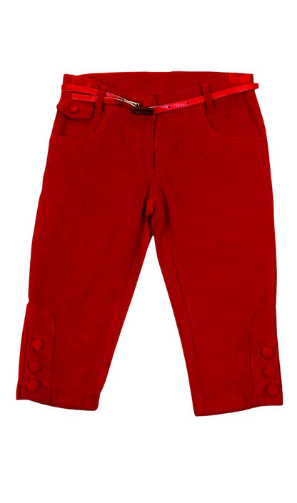InCity Girls Tween 7-14 Years Black Red Mid-Rise Skinny Fit Esporte Short Fashion Dress Pants InCity Boys & Girls