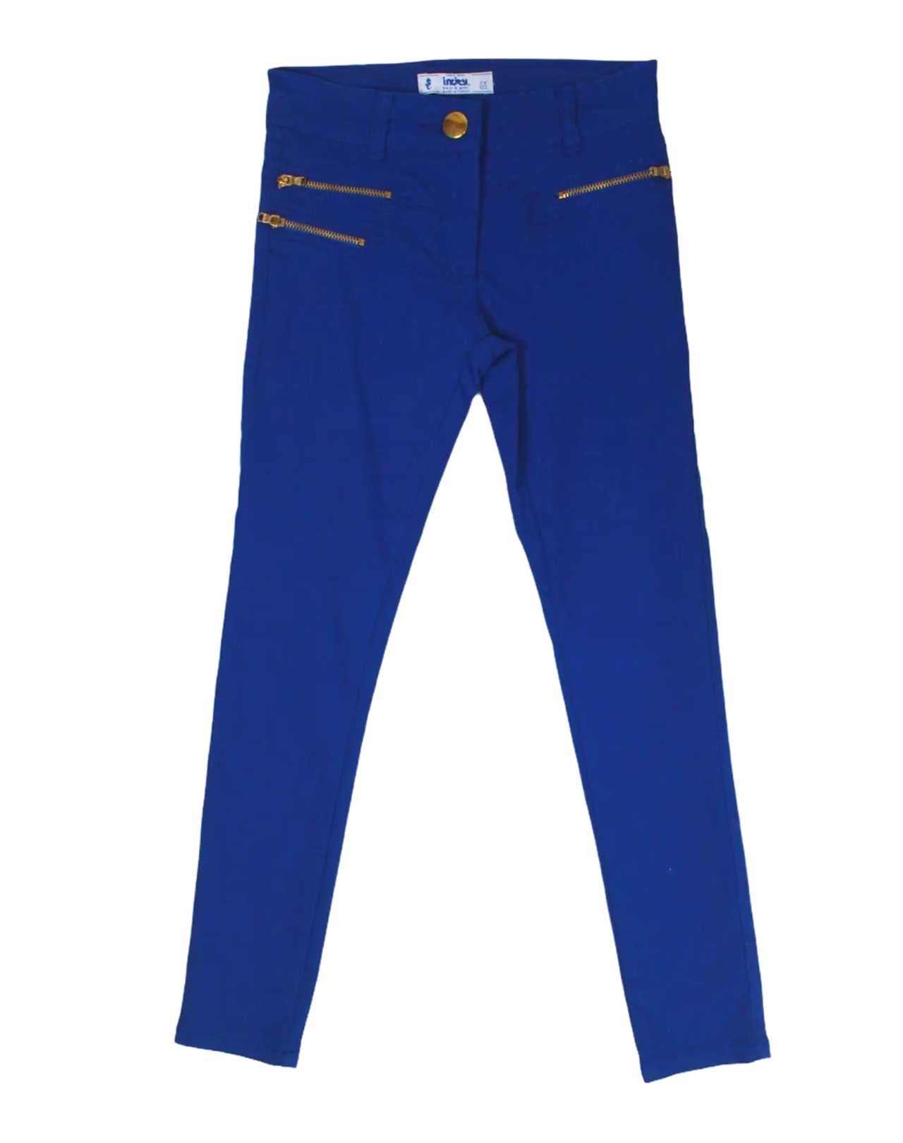 InCity Girls Tween 7-14 Years Blue Double Zipper Mid-Rise Skinny Fit Vendetta Fashion Dress Pants InCity Boys & Girls