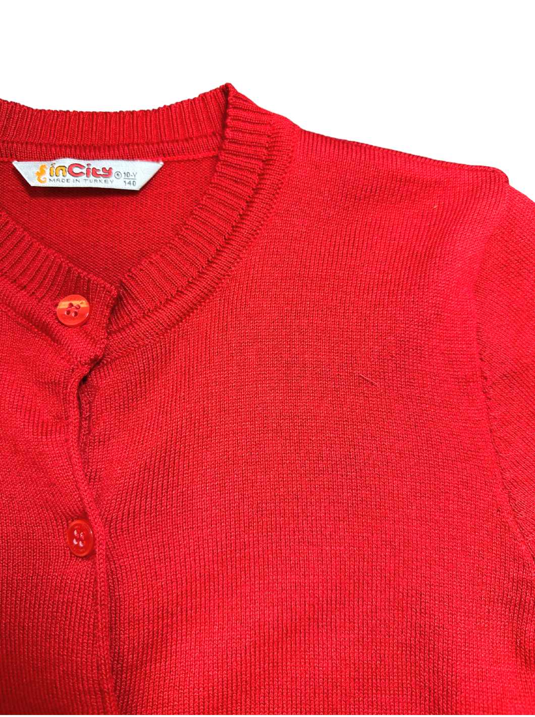 InCity Girls Tween 7-14 Years Button Fashion Christmas Cardigan InCity Boys Girls