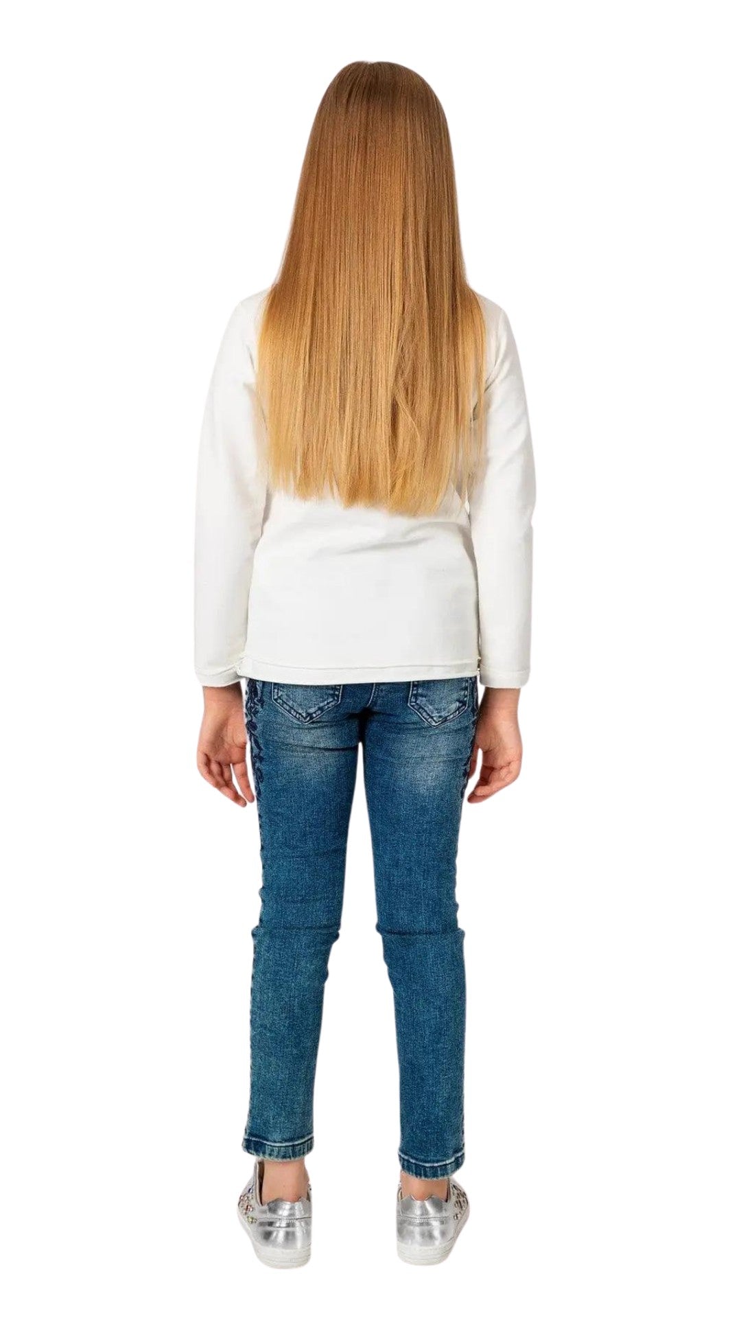 InCity Girls Tween 7-14 Years Mid-Rise Regular Fit Cotton Wembley Jean Pants InCity Boys & Girls