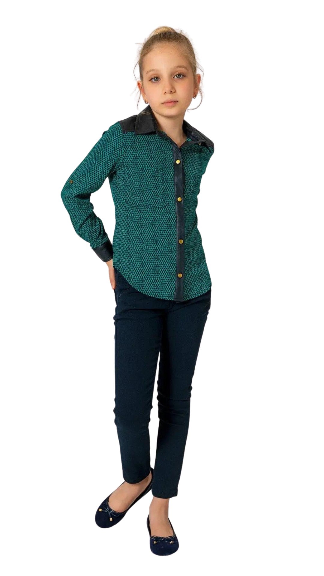 InCity Girls Tween 7-14 Years Navy Mid-Rise Skinny Fit Troy Fashion Dress Pants InCity Boys & Girls