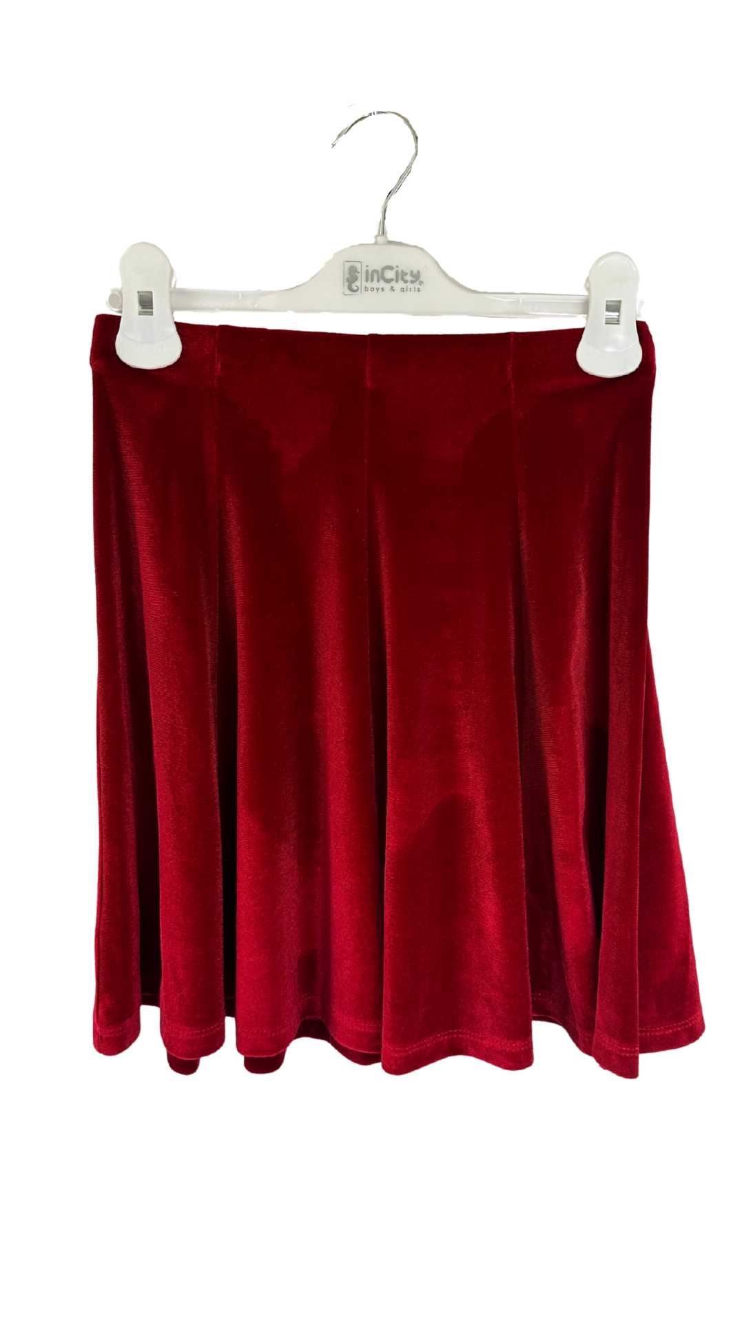 InCity Girls Tween 7-14 Years Red Solid Bacon Fashion Skirt InCity Boys & Girls