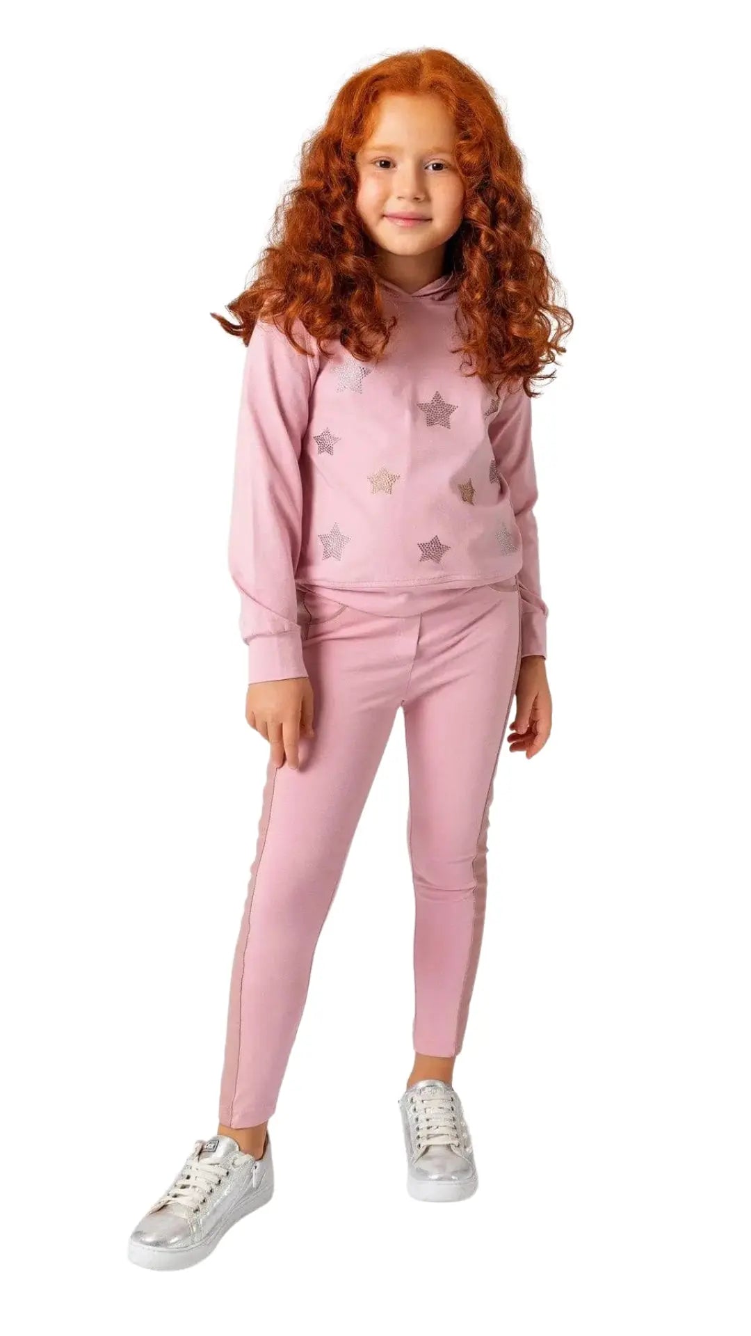 InCity Girls Tween 7-14 Years Regular Fit Pink Casual Long Sleeve Comfy Gunners Star Hoodie Sweatshirt InCity Boys & Girls