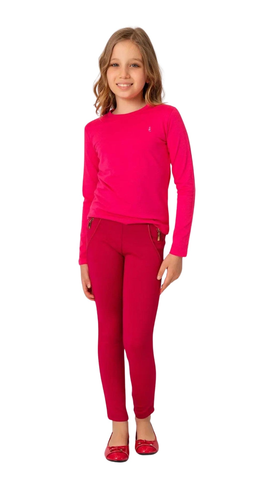 InCity Girls Tween 7-14 Years Regular Fit Purple Fuchsia Navy Black Crew Neck Casual Long Sleeve Comfy Ninova T-shirt InCity Boys & Girls