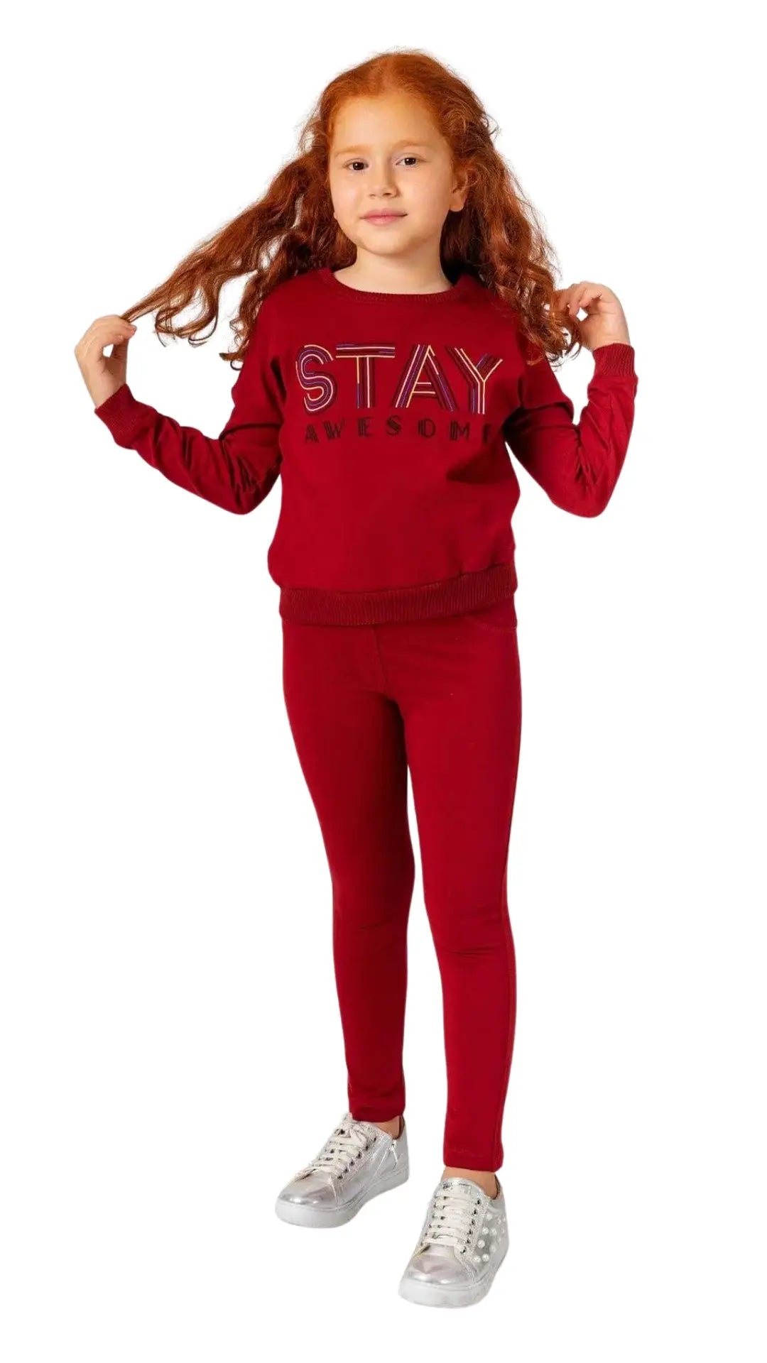 InCity Girls Tween 7-14 Years Regular Fit Red Casual Long Sleeve Comfy Borough Sweatshirt InCity Boys & Girls