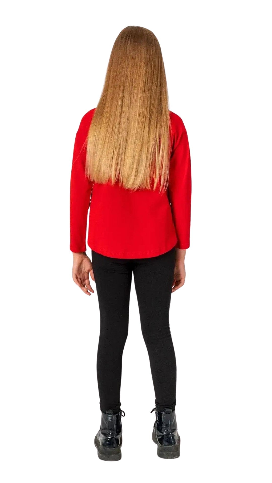 InCity Girls Tween 7-14 Years Regular Fit Red Casual Long Sleeve Comfy Lost T-shirt InCity Boys & Girls