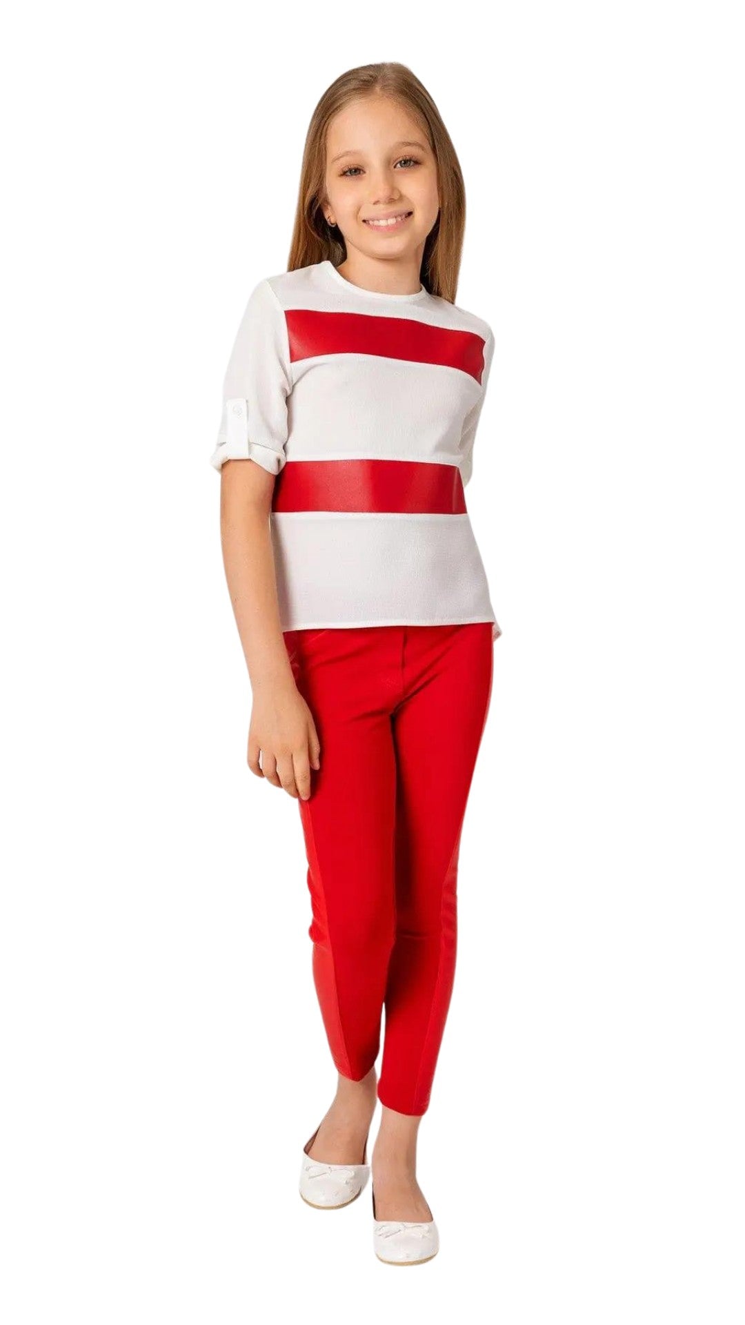 InCity Girls Tween 7-14 Years Regular Fit Red Casual Long Sleeve Comfy Malta Fashion Blouse InCity Boys & Girls