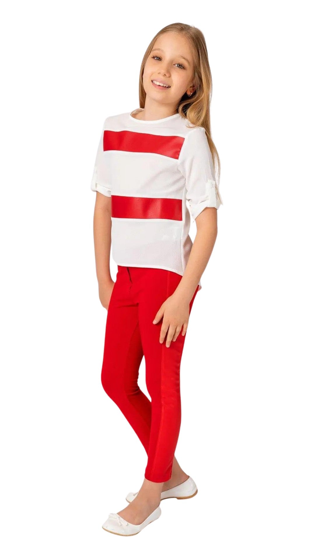 InCity Girls Tween 7-14 Years Regular Fit Red Casual Long Sleeve Comfy Malta Fashion Blouse InCity Boys & Girls