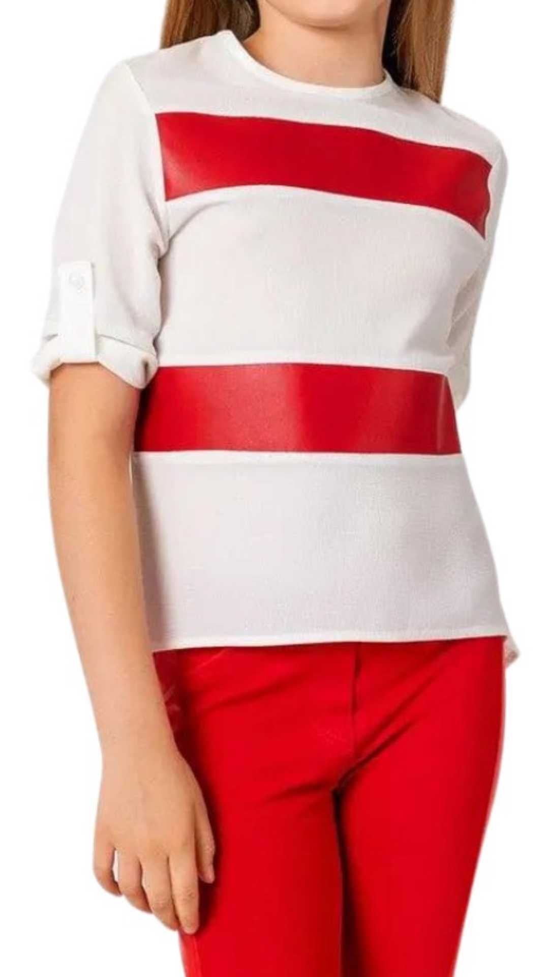 InCity Girls Tween 7-14 Years Regular Fit Red Casual Long Sleeve Comfy Malta Fashion Blouse InCity Boys & Girls