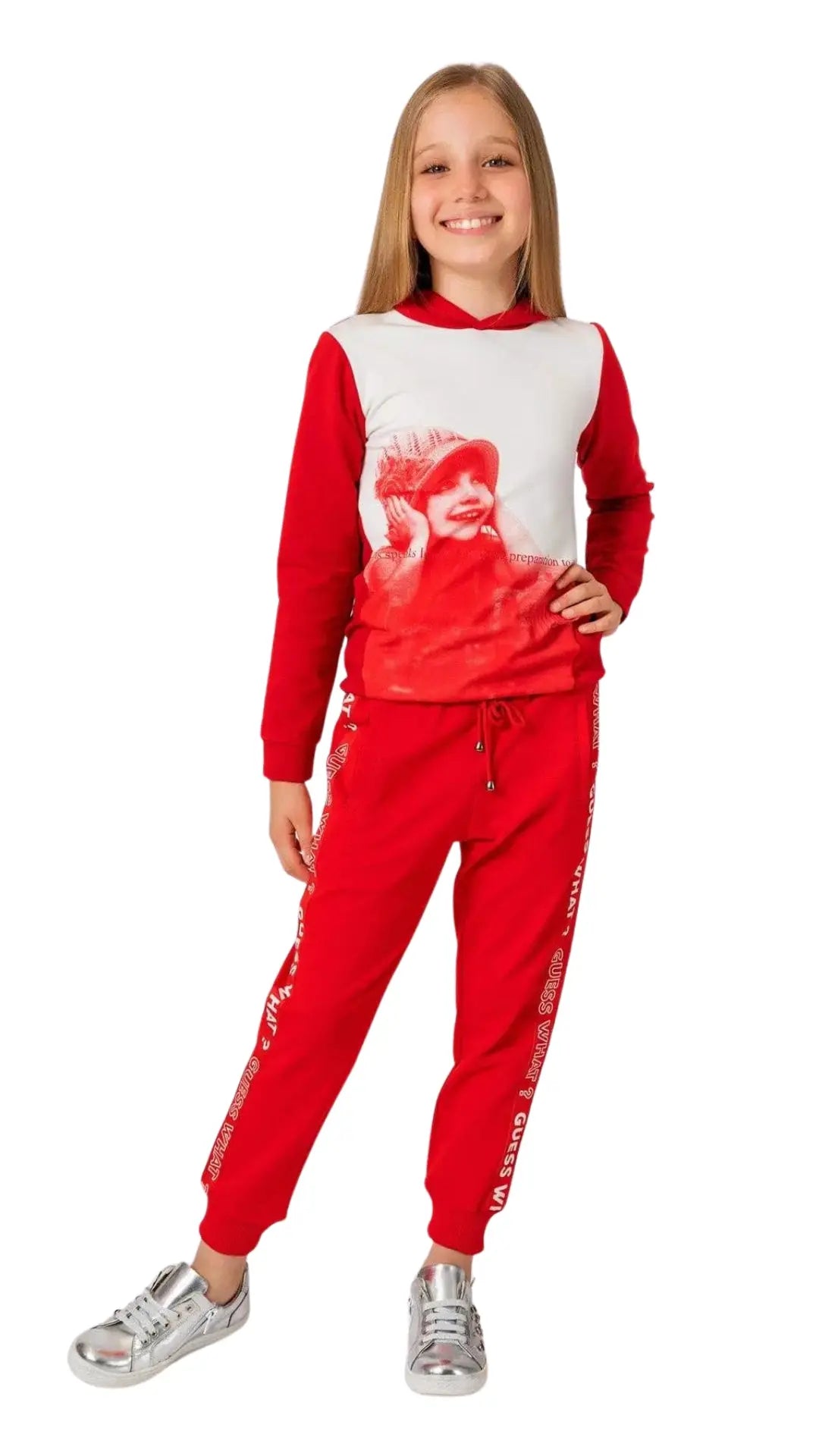 InCity Girls Tween 7-14 Years Regular Fit Red Casual Long Sleeve Comfy Printed Fairlop Hoodie Sweatshirt InCity Boys & Girls