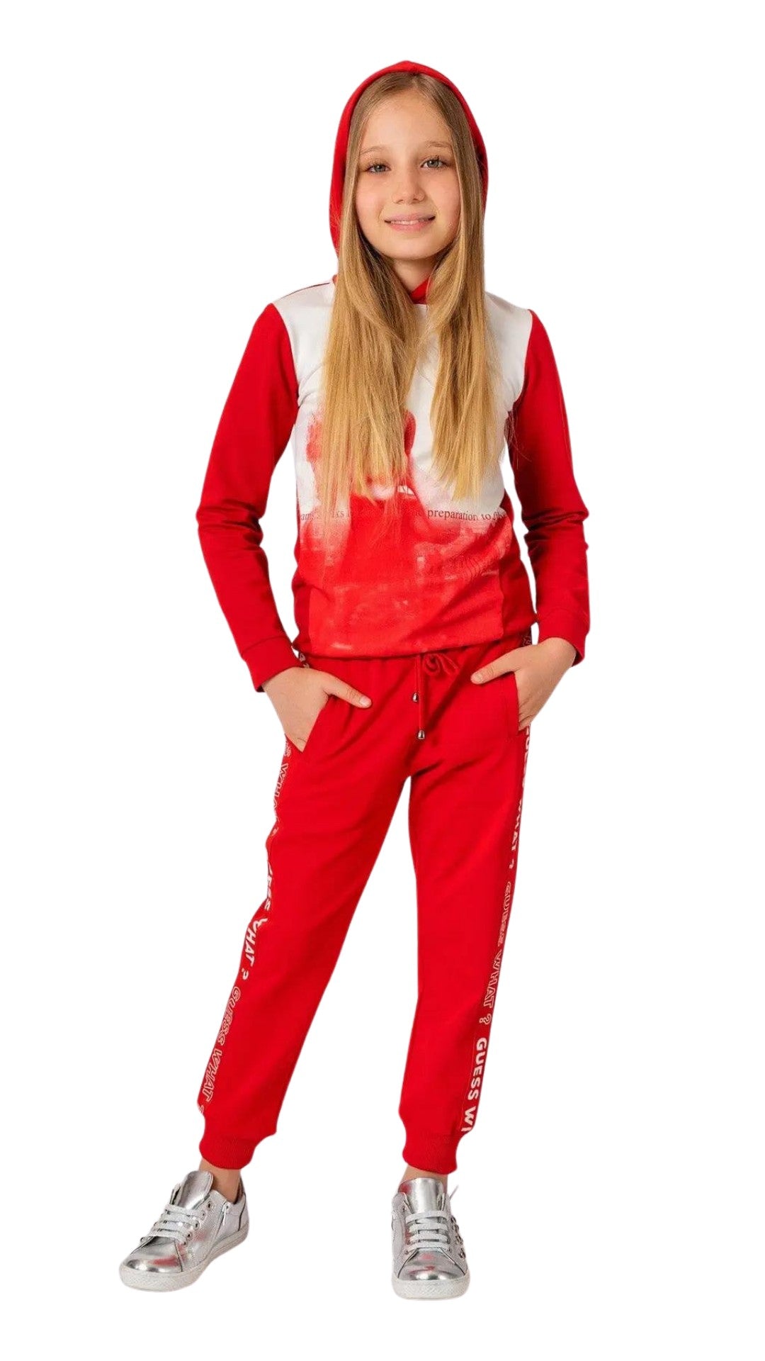 InCity Girls Tween 7-14 Years Regular Fit Red Casual Long Sleeve Comfy Printed Fairlop Hoodie Sweatshirt InCity Boys & Girls
