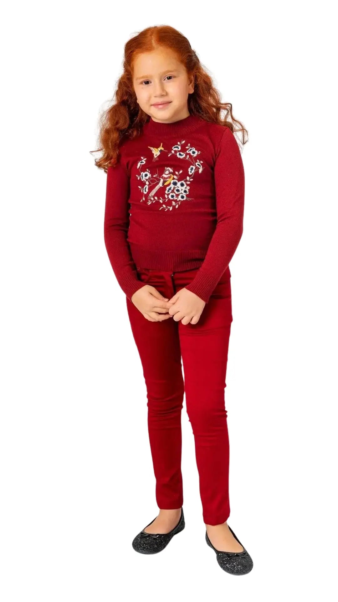 InCity Girls Tween 7-14 Years Regular Fit Red Casual Long Sleeve Comfy Tobler Sweatshirt InCity Boys & Girls