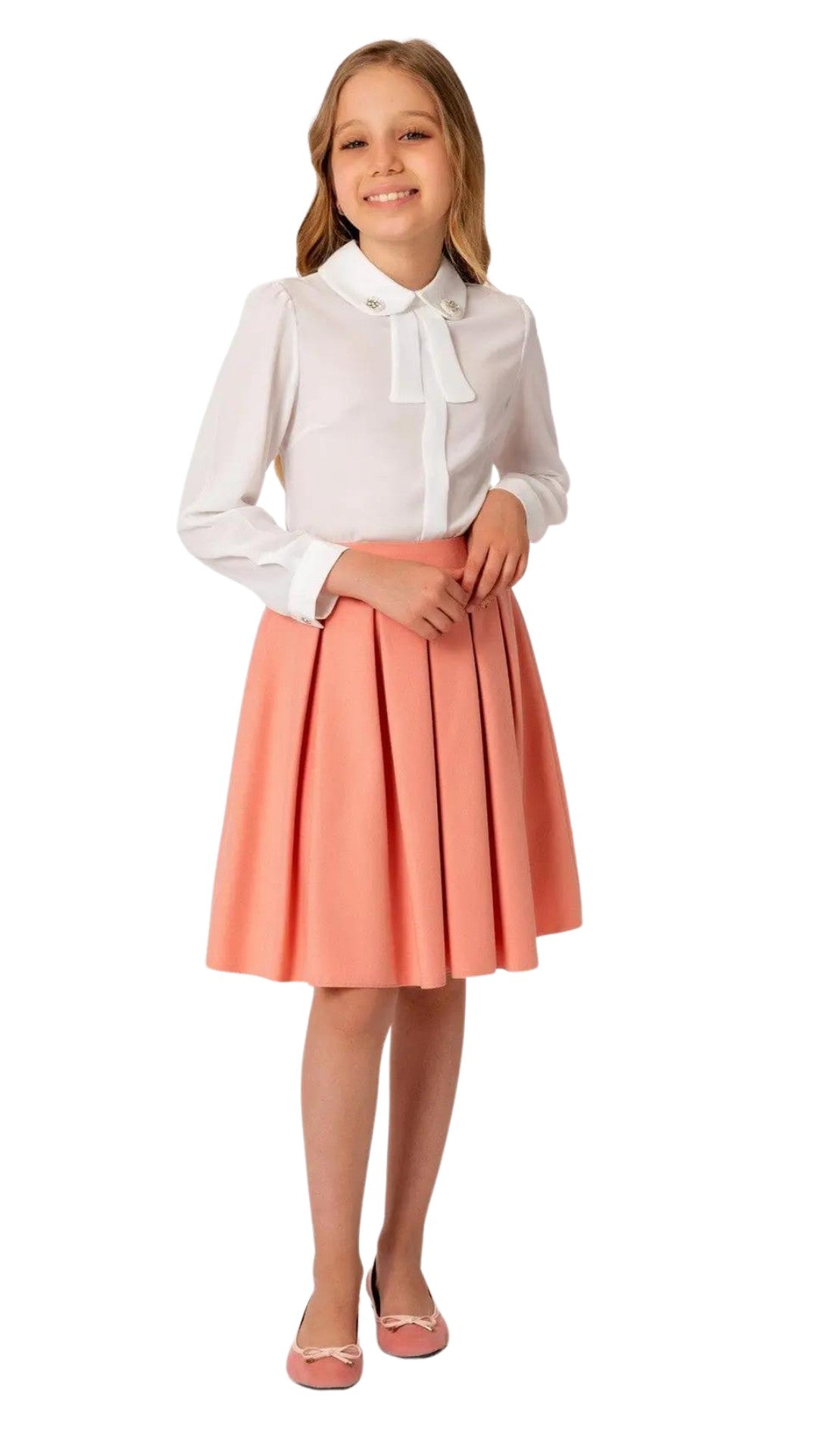 InCity Girls Tween 7-14 Years Rose Fuchsia Pleated Solid Treases Fashion Skirt InCity Boys & Girls