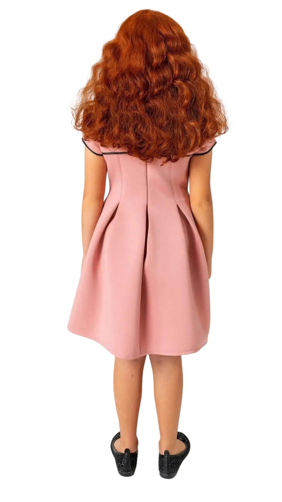 InCity Girls Tween 7-14 Years Tween Burgundy Pink Short Sleeve Ribbon Midi Fashion Beckton Dress InCity Boys & Girls