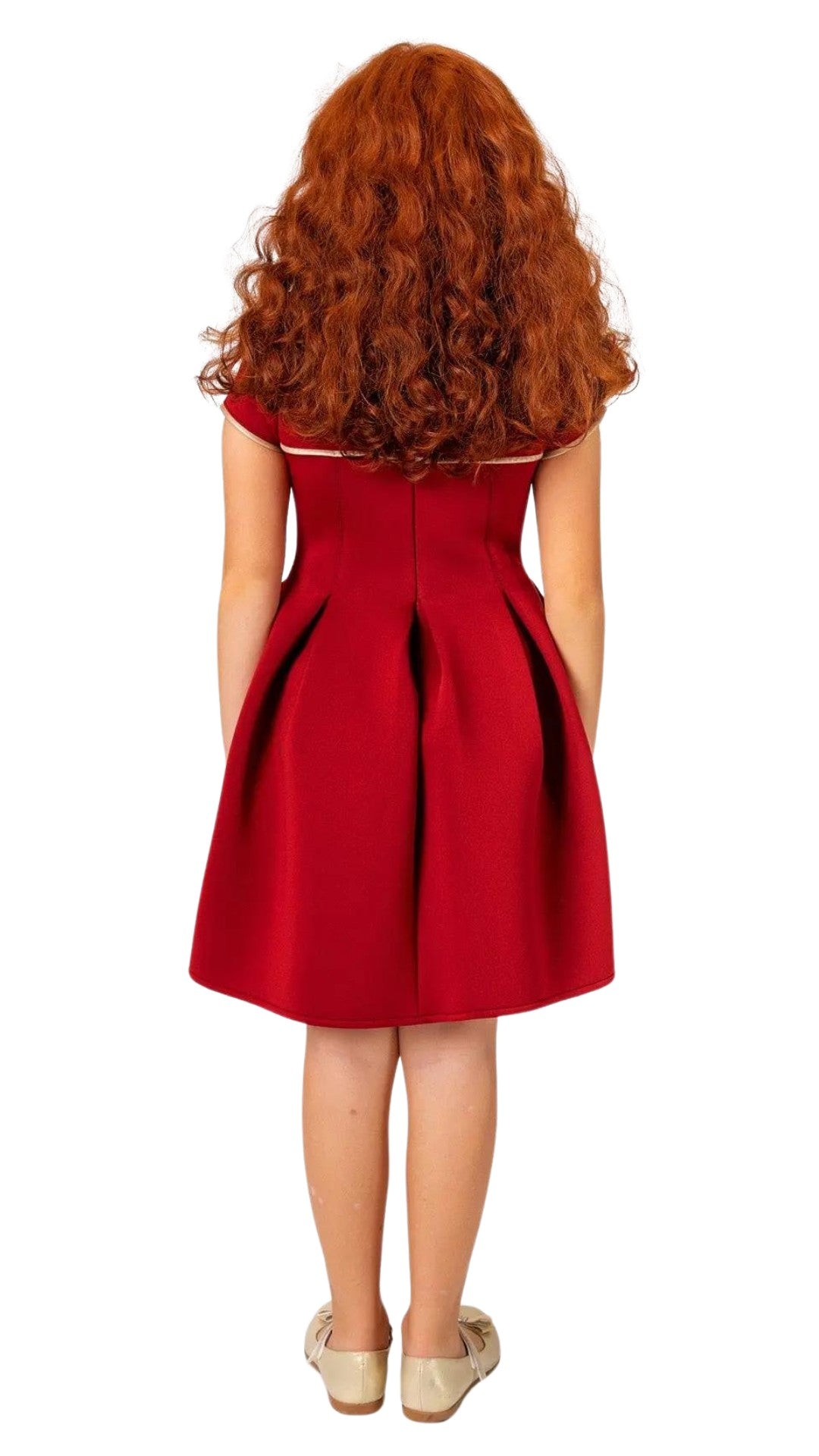 InCity Girls Tween 7-14 Years Tween Burgundy Pink Short Sleeve Ribbon Midi Fashion Beckton Dress InCity Boys & Girls