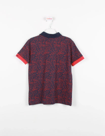 InCity Kids Boys Collared Printed Short Sleeve Button Polo Shirt InCity Boys & Girls