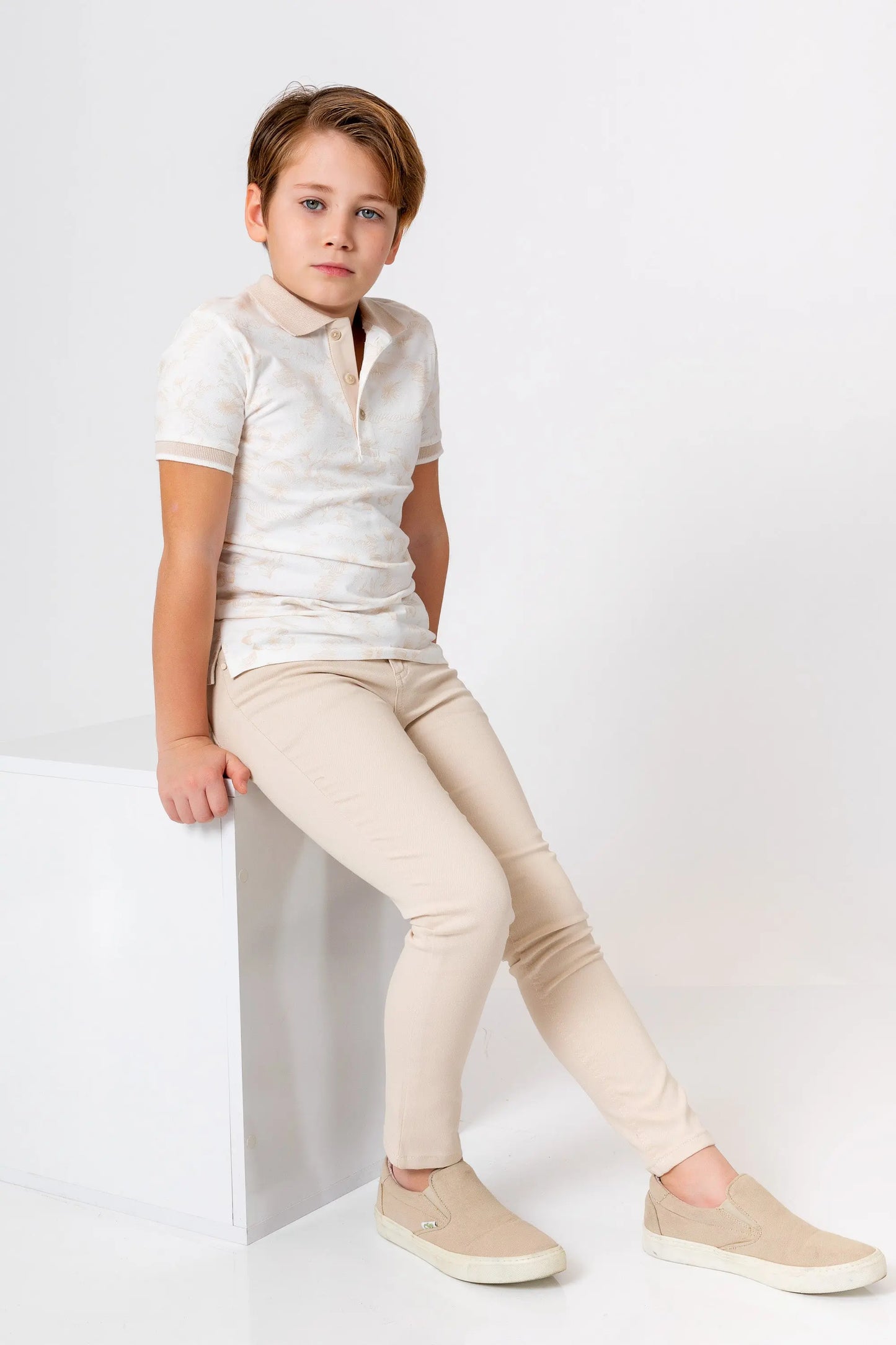 InCity Kids Boys Floral Print Short Sleeve Polo Shirt InCity Boys & Girls