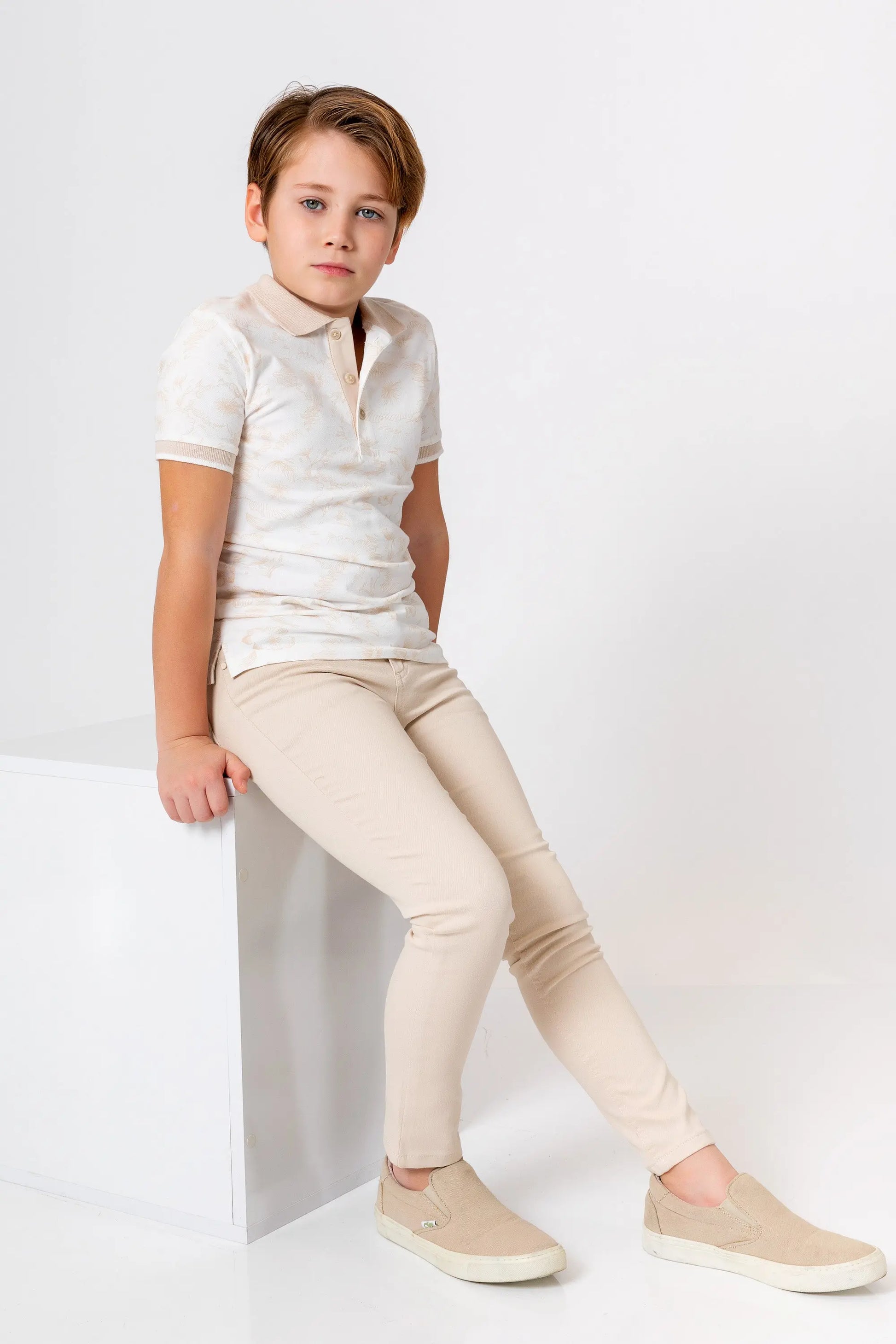 InCity Kids Boys Floral Print Short Sleeve Polo Shirt InCity Boys & Girls