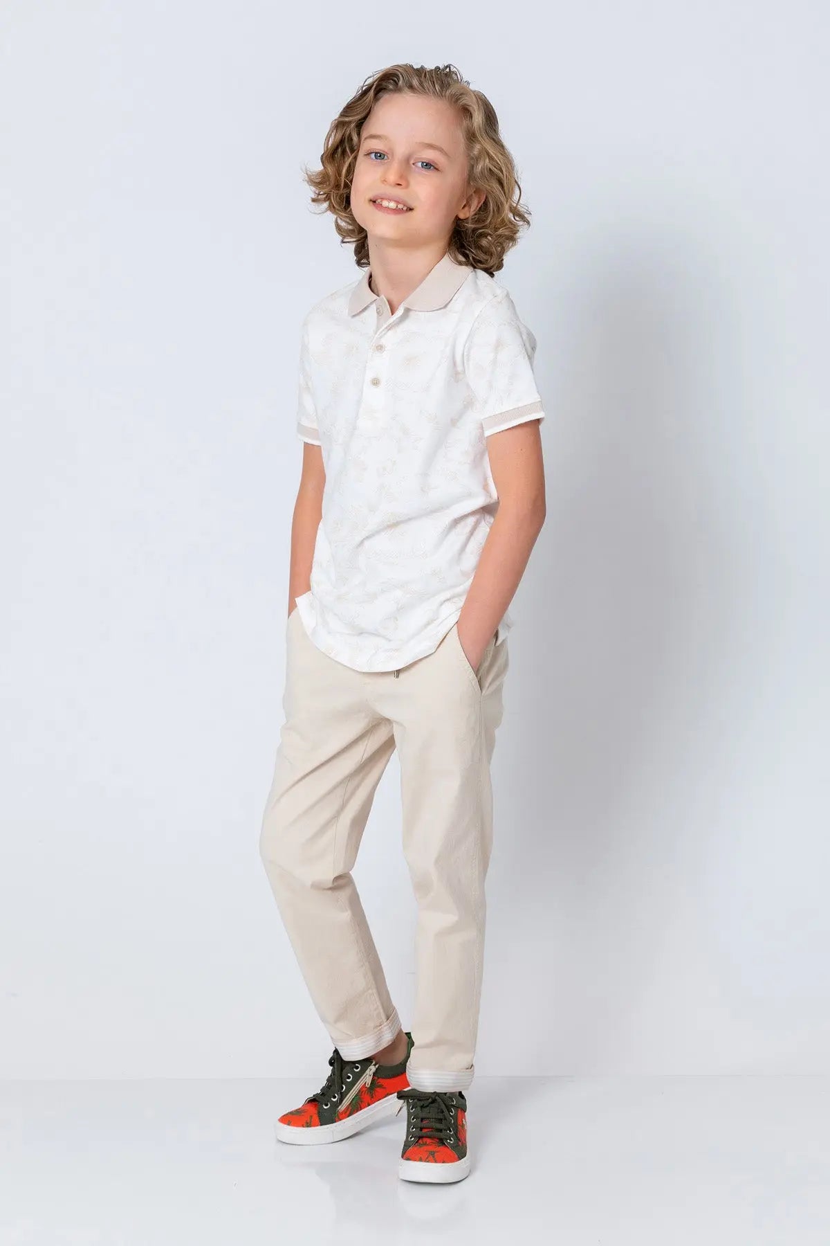 InCity Kids Boys Floral Print Short Sleeve Polo Shirt InCity Boys & Girls