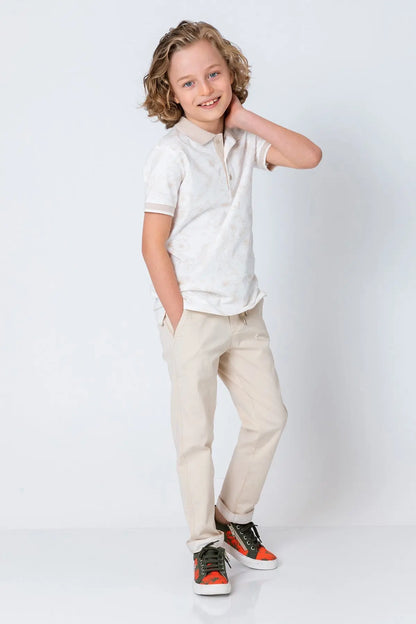 InCity Kids Boys Floral Print Short Sleeve Polo Shirt InCity Boys & Girls