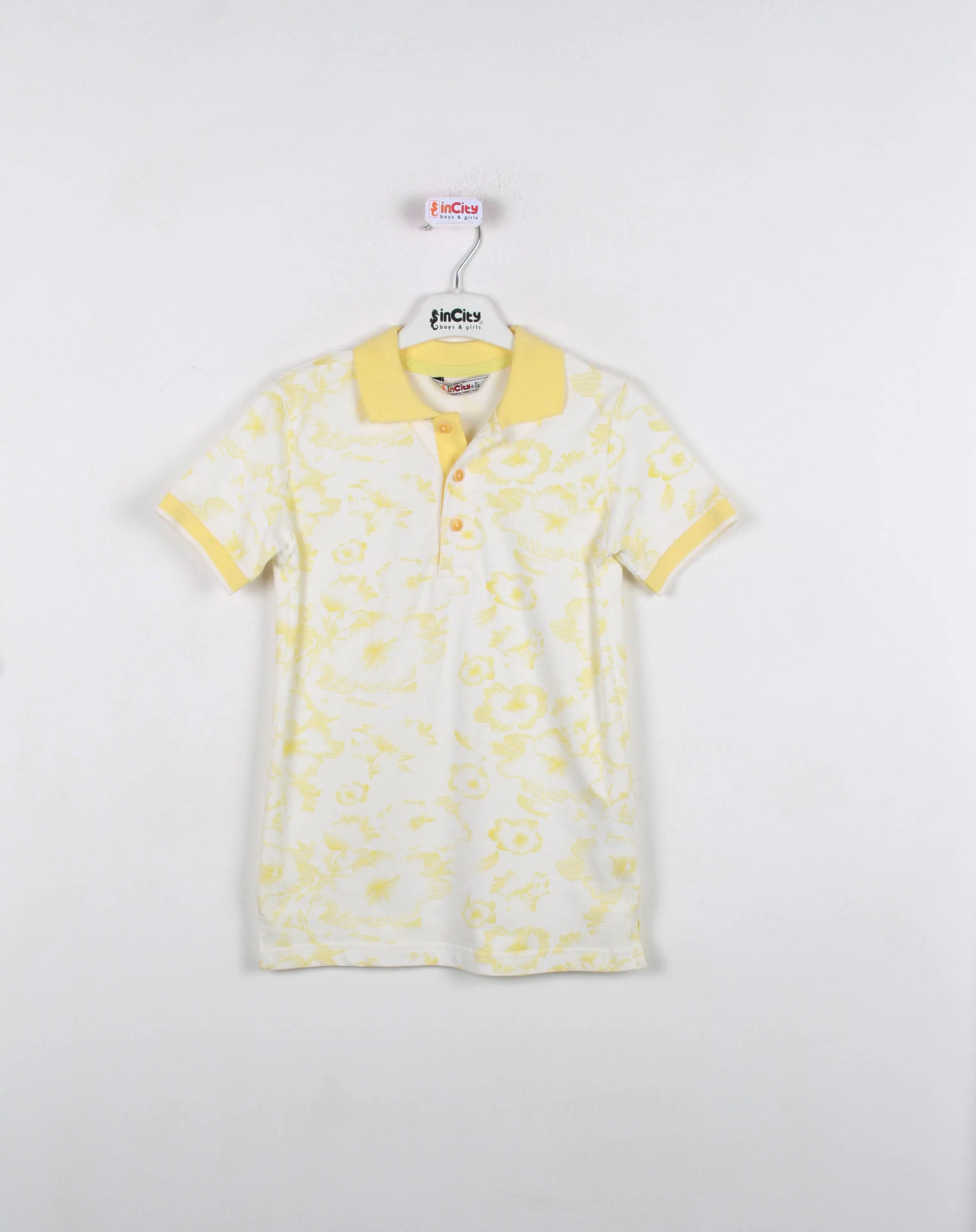 InCity Kids Boys Floral Print Short Sleeve Polo Shirt InCity Boys & Girls