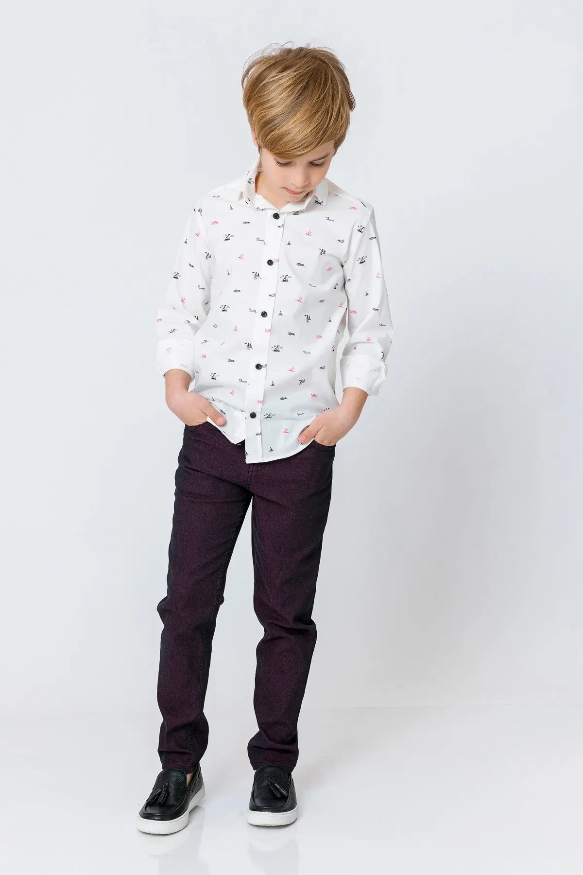 InCity Kids Boys Solid Straight Leg Fashion Pants InCity Boys & Girls