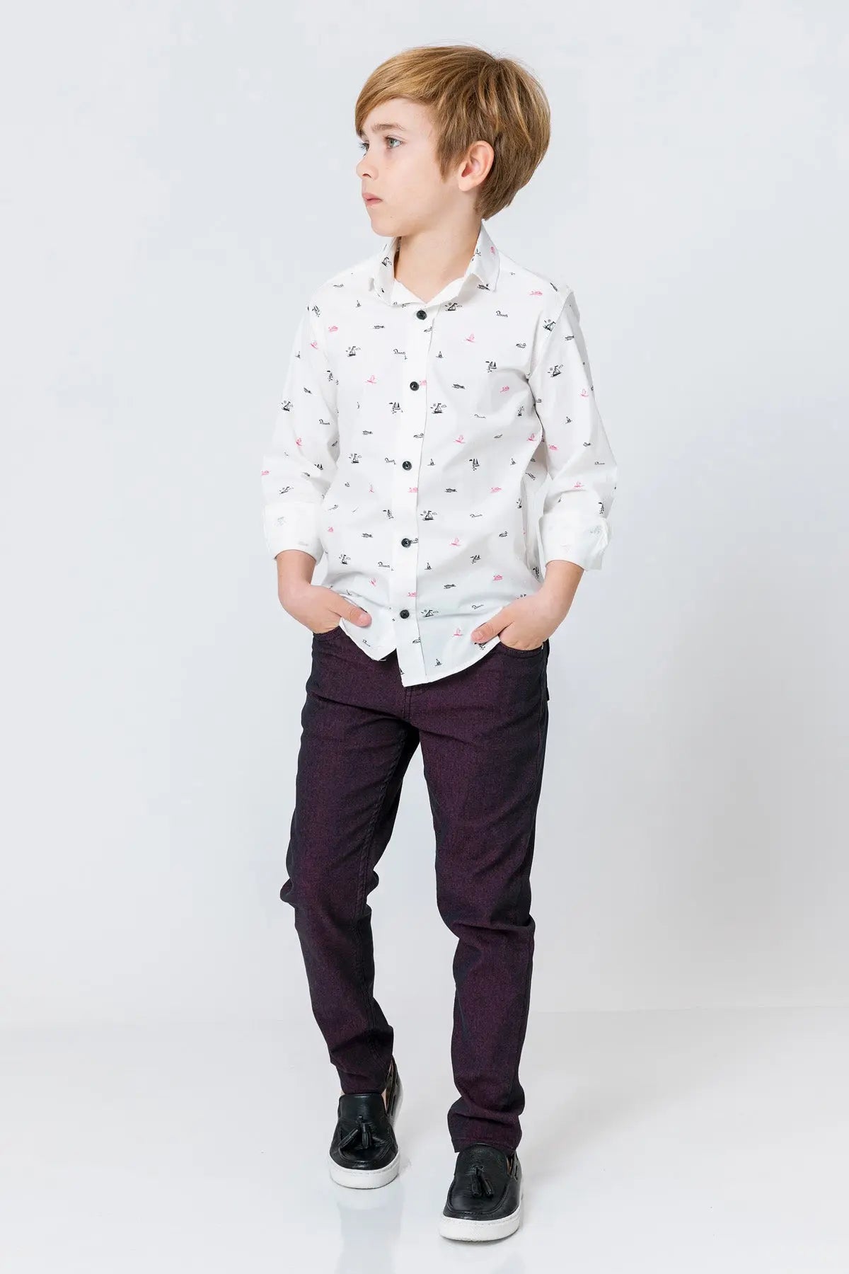 InCity Kids Boys Solid Straight Leg Fashion Pants InCity Boys & Girls