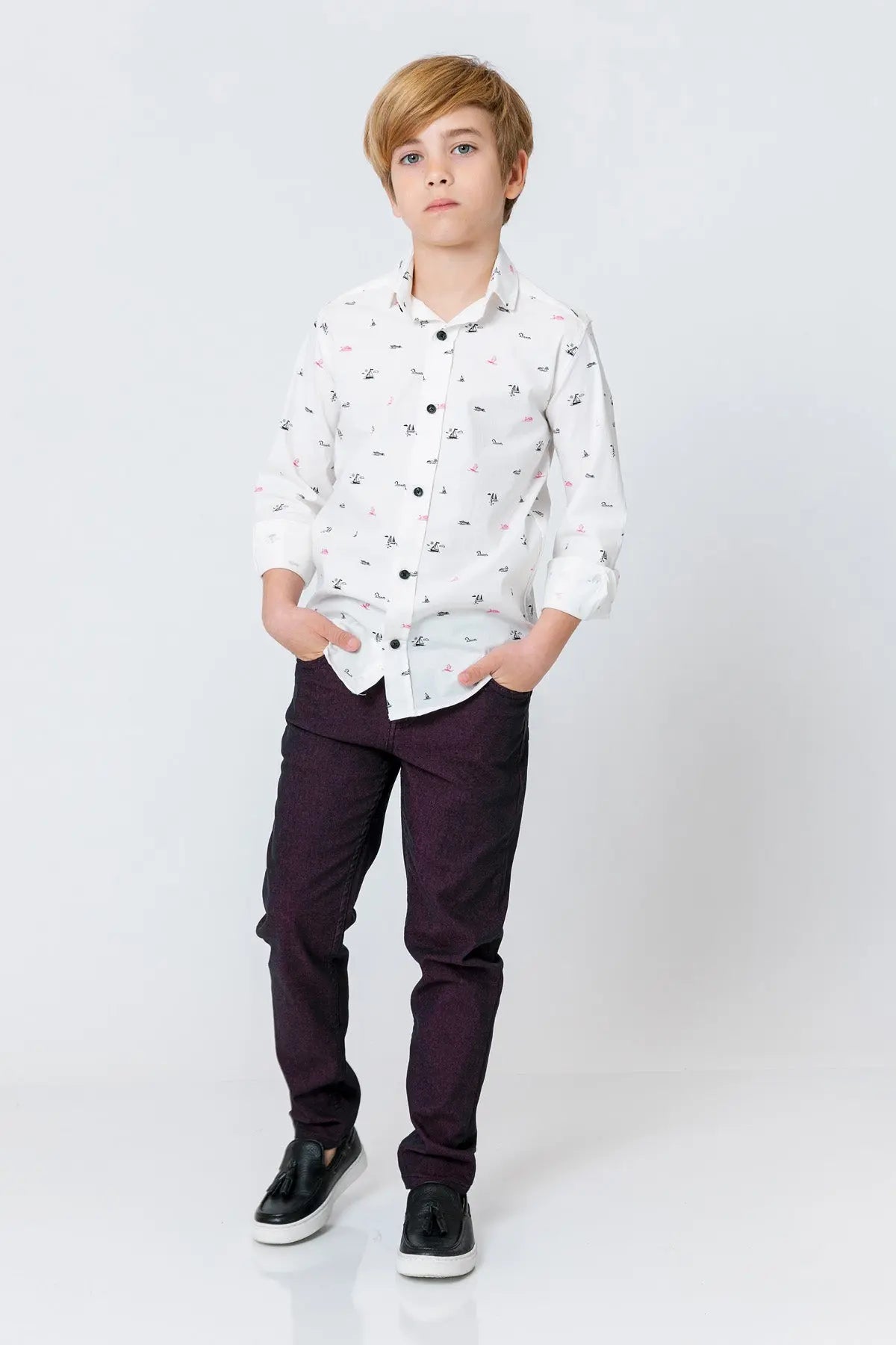 InCity Kids Boys Solid Straight Leg Fashion Pants InCity Boys & Girls
