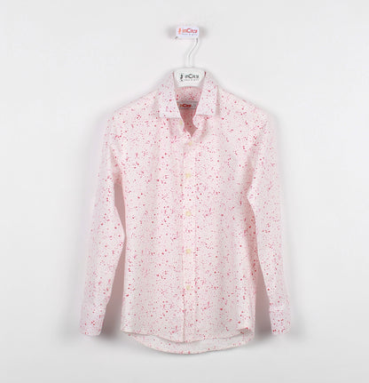 InCity Kids Boys Collared Printed Long Sleeve Fashion Shirt InCity Boys & Girls