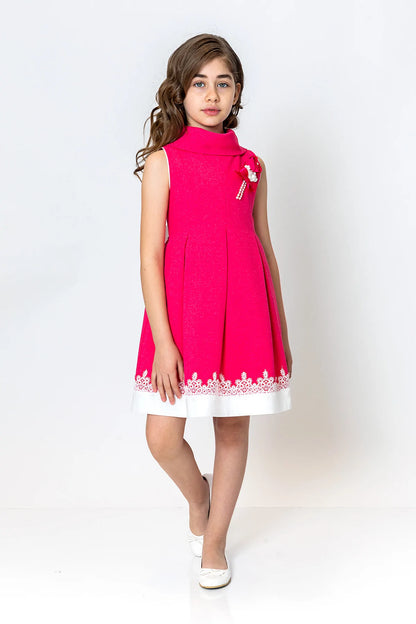 InCity Kids Girls Cowl Neck Lace Floral Fashion Dress InCity Boys & Girls