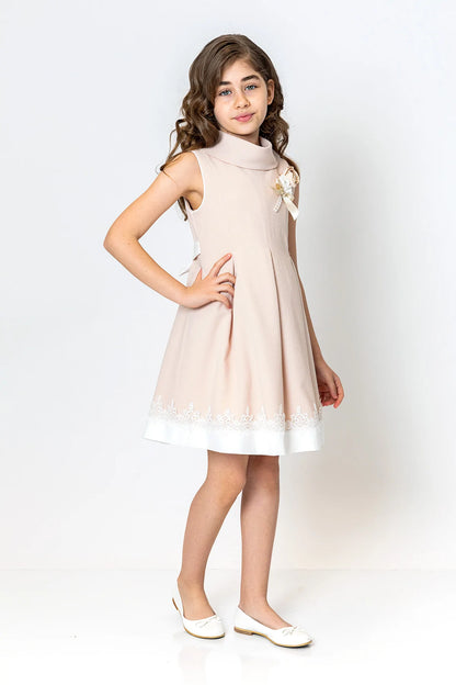 InCity Kids Girls Cowl Neck Lace Floral Fashion Dress InCity Boys & Girls