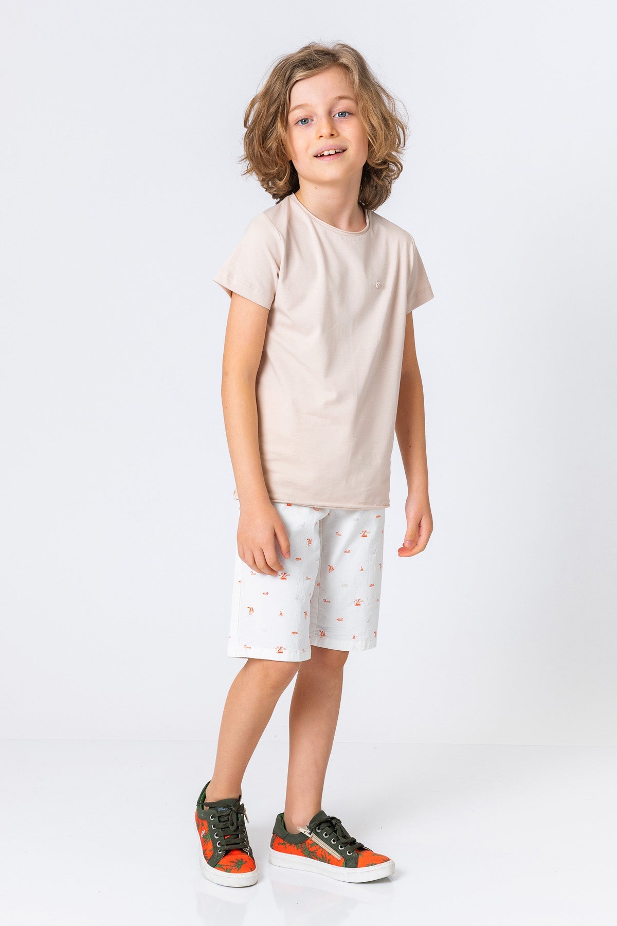 Basic Kids Sleeve Round InCity Short Solid Boys Plain T-Shirt Neck