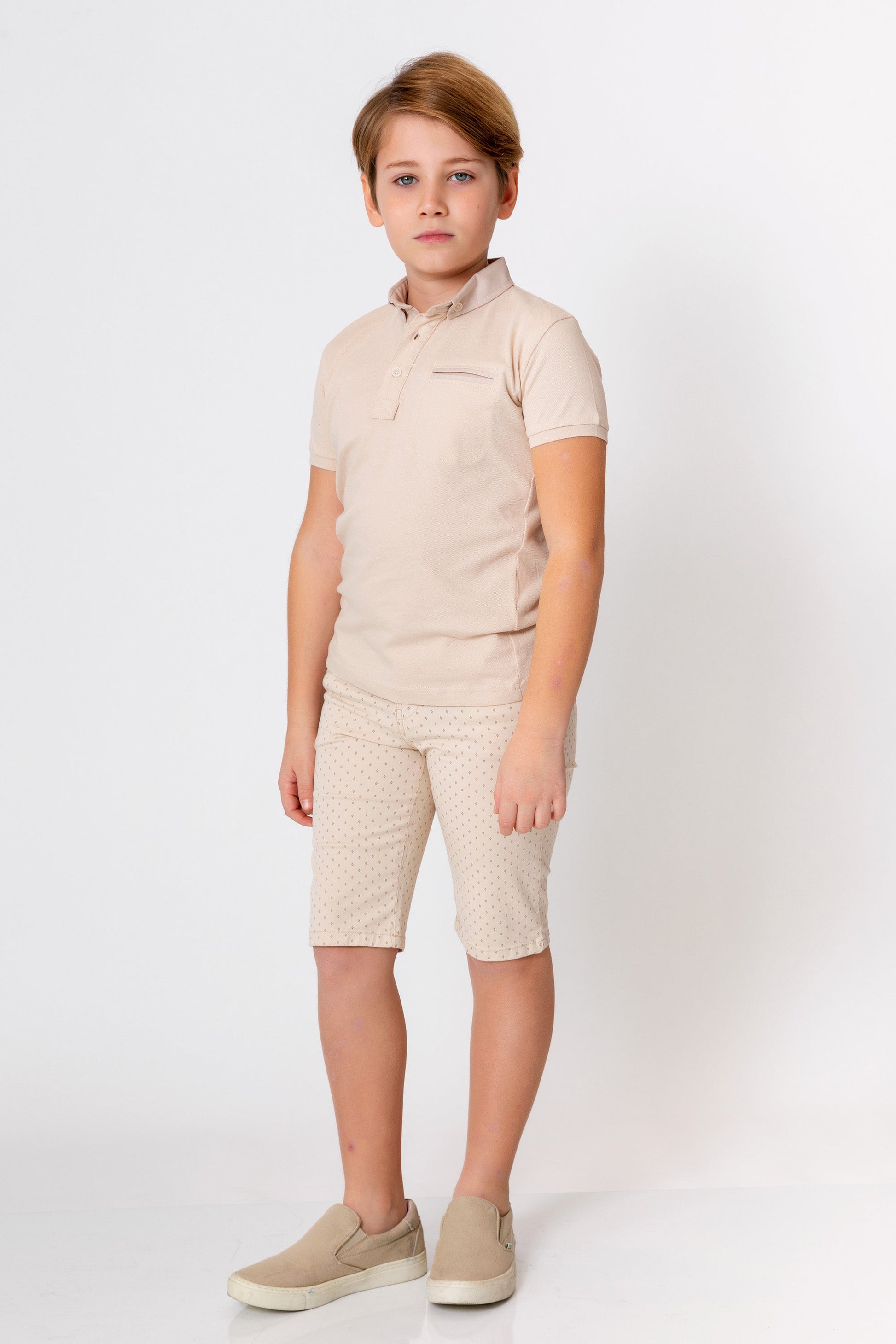 InCity Kids Boys Collared Mock Chest Pocket Short Sleeve Polo Shirt InCity Boys & Girls