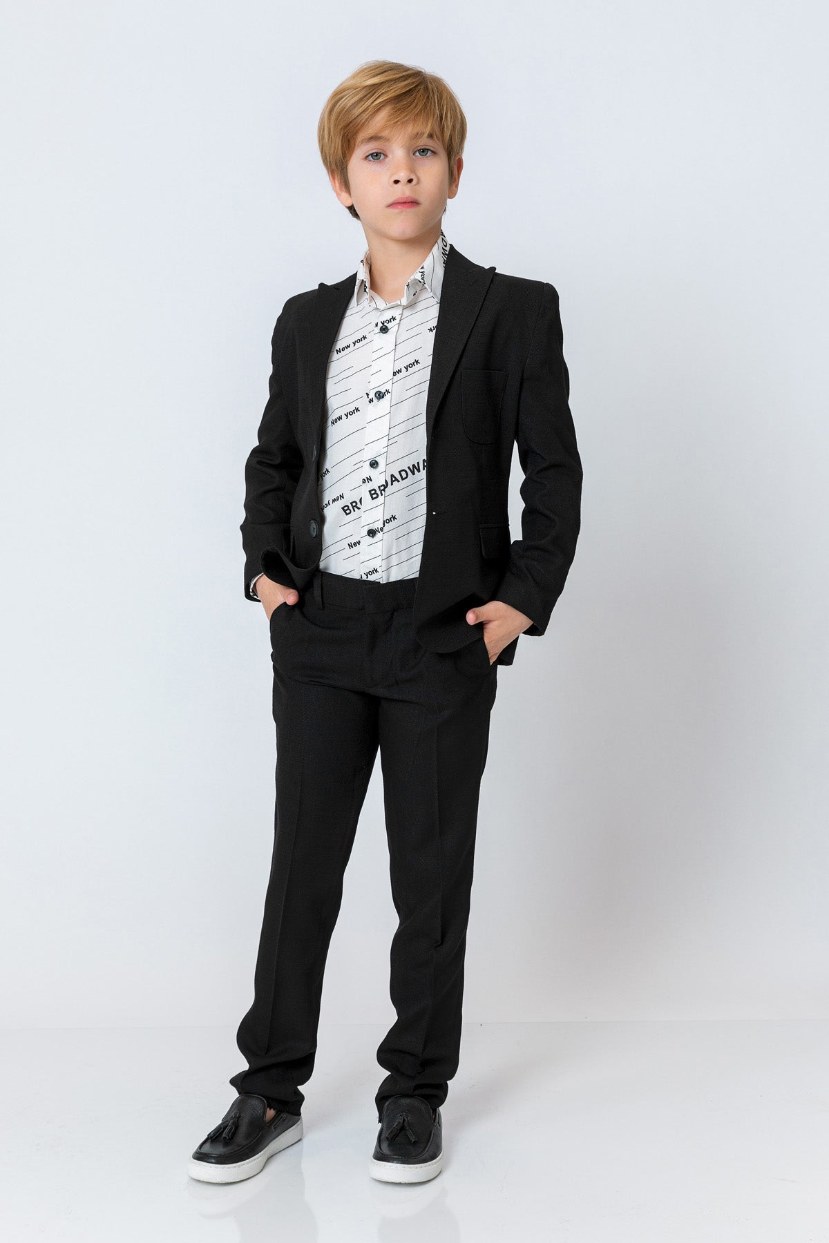 InCity Kids Boys Solid Plain Straight Leg Fashion Dress Pants InCity Boys & Girls
