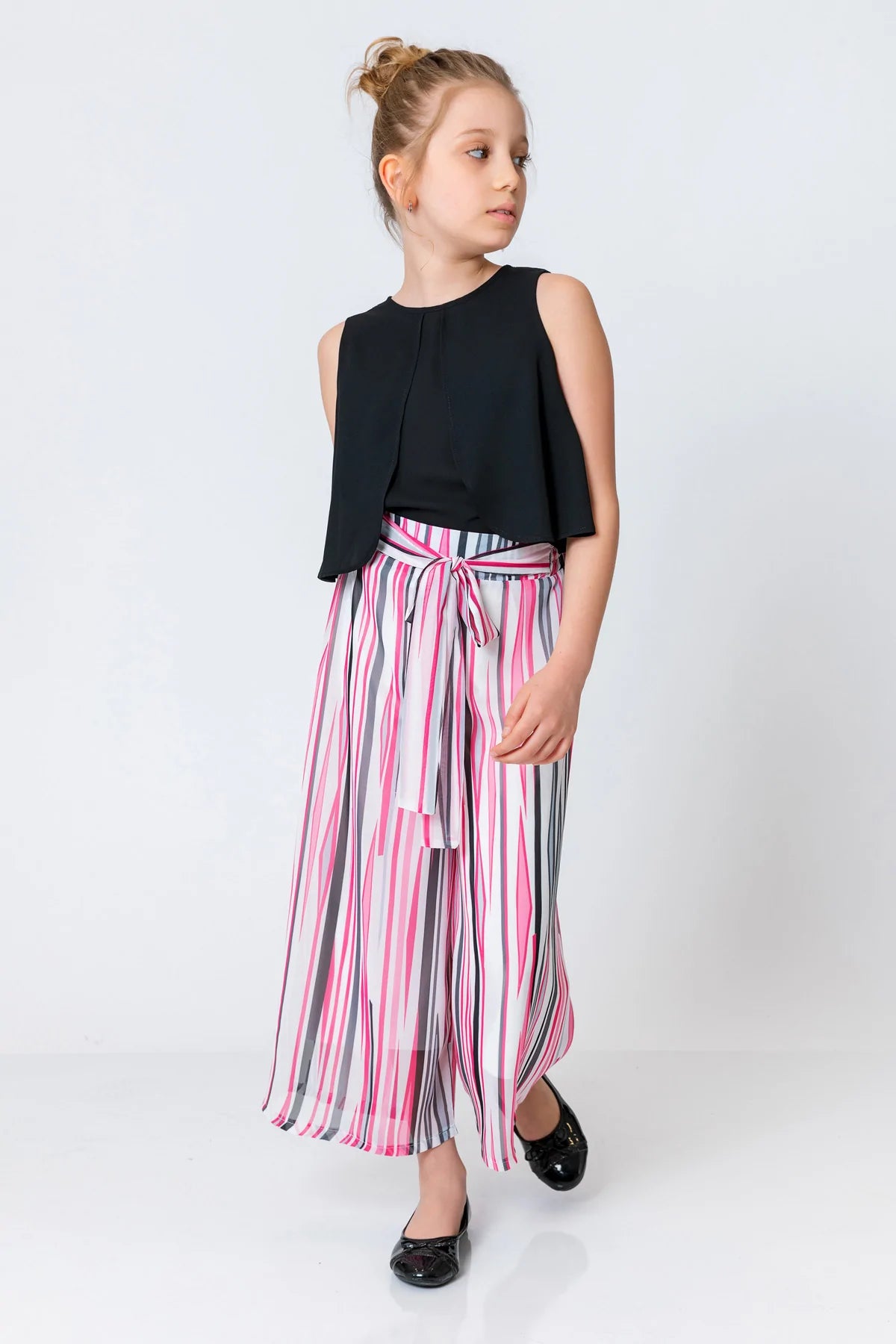 InCity Kids Girls Striped Wide Leg Dress Fashion Pants InCity Boys & Girls