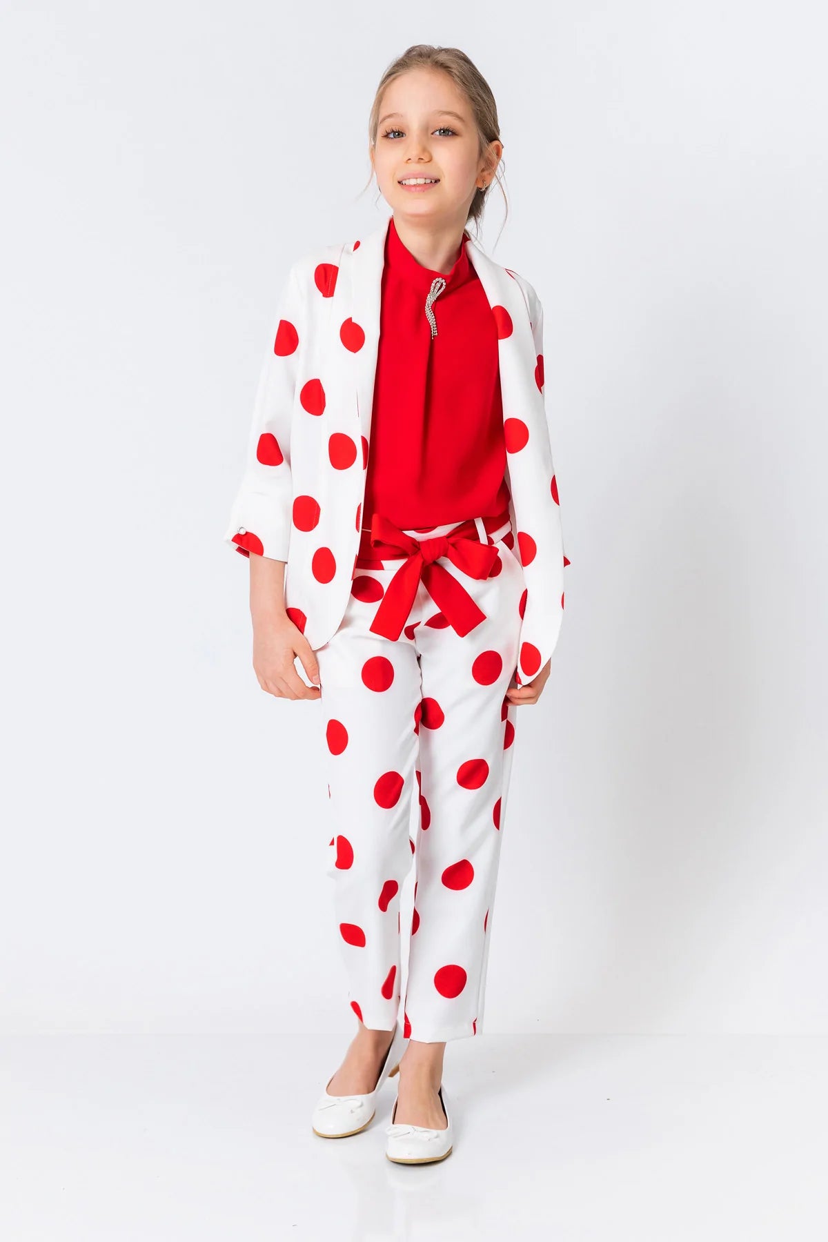 InCity Kids Girls Open Front Polka Dot Dress Fashion Cardigan InCity Boys & Girls