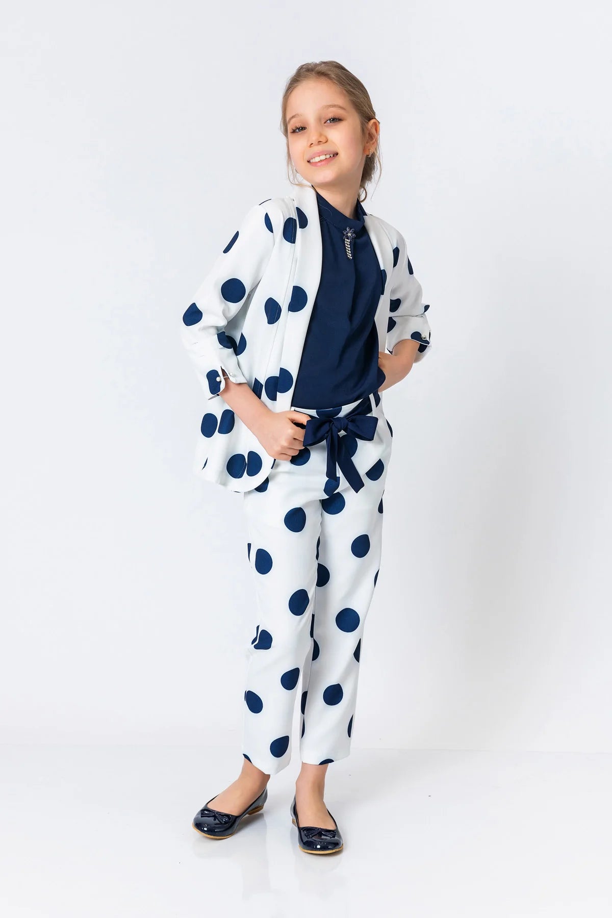 InCity Kids Girls Open Front Polka Dot Dress Fashion Cardigan InCity Boys & Girls