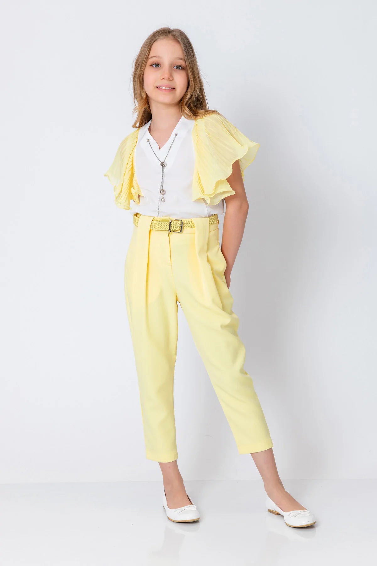 YWDJ 2 Piece Outfits for Women Dressy Pants Sets Long Sleeve Solid Suit  Pants Casual Elegant Business Suit Sets Yellow L - Walmart.com