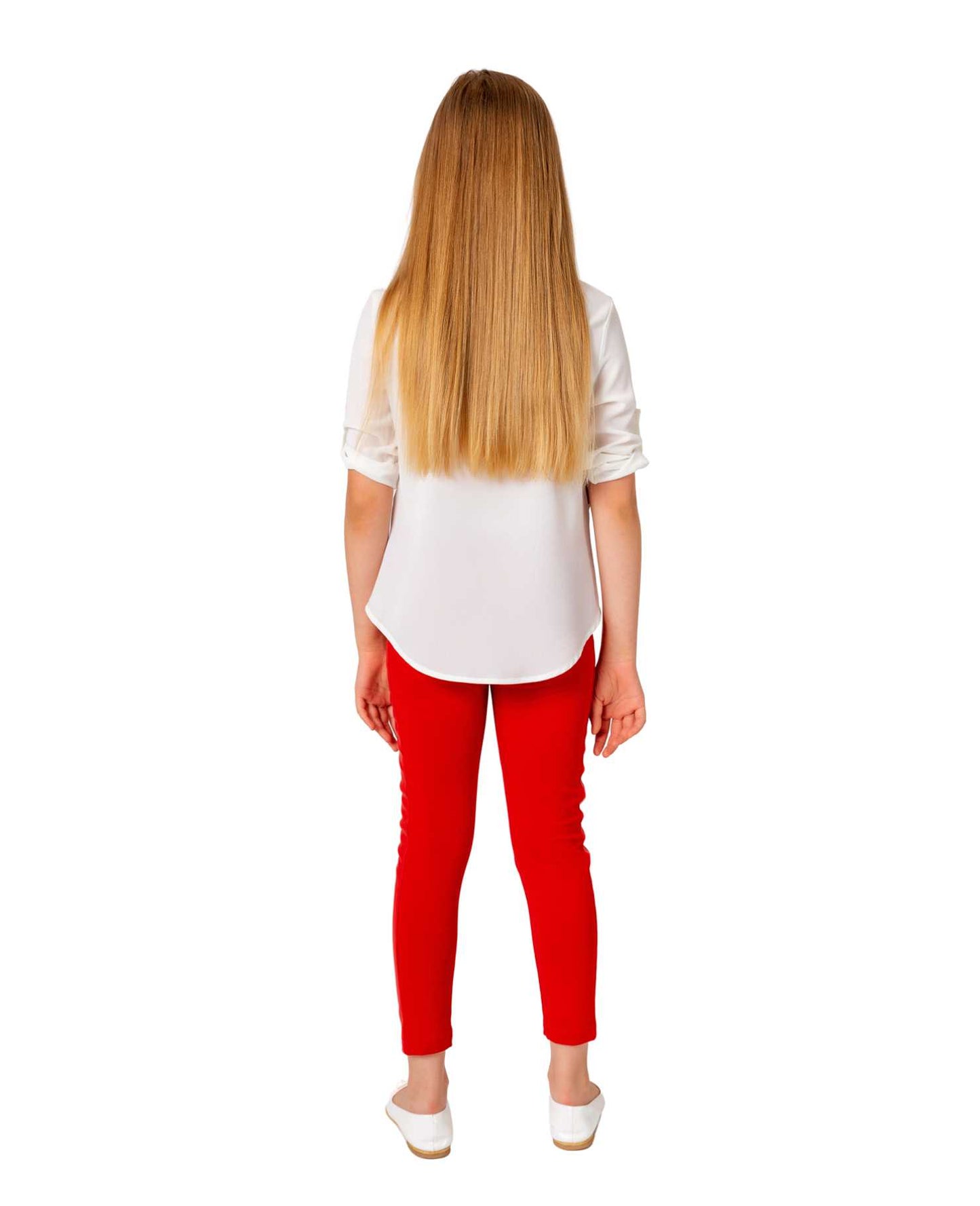 Products InCity Girls Toddler Tween 1-14 Years Adjustable Stretch Red Leather Side Melds Legging Pants InCity Boys Girls
